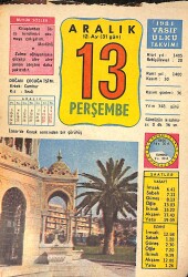 13 Aralık 1984 Takvim Yaprağı - Doğum Günü Hediyesi EFMN14769 - Gökçekoleksiyon