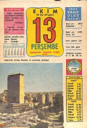 13 Ekim 1983 Takvim Yaprağı - Doğum Günü Hediyesi EFMN15889 - Gökçekoleksiyon