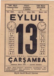 13 Eylül 1967 Takvim Yaprağı EFM(N)3617 - 3