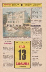 13 Eylül 1978 Takvim Yaprağı -Doğum Günü Hediyesi EFM(N)6265 - Gökçekoleksiyon