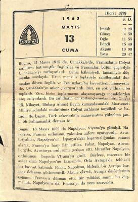 13 Haziran 1960 Takvim Yaprağı - Doğum Günü Hediyesi EFM(N)11286 - 1