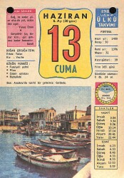 13 Haziran 1980 Takvim Yaprağı - Doğum Günü Hediyesi EFM(N)9130 - Gökçekoleksiyon