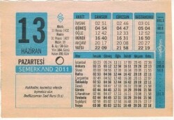 13 Haziran 2011 Takvim Yaprağı EFM(N)1209 - 4