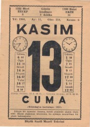 13 Kasım 1964 Takvim Yaprağı EFM(N)3679 - 3