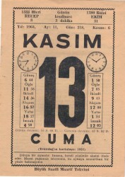 13 Kasım 1964 Takvim Yaprağı EFM(N)3679 - 2