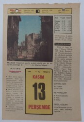 13 Kasım 1980 Takvim Yaprağı - Doğum Günü Hediyesi EFM(N)7110 - Gökçekoleksiyon