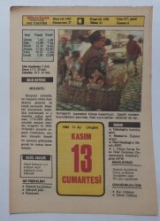 13 Kasım 1982 Takvim Yaprağı - Doğum Günü Hediyesi EFM(N)7349 - Gökçekoleksiyon