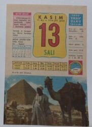 13 Kasım 1990 Takvim Yaprağı - Doğum Günü Hediyesi EFM(N)6768 - Gökçekoleksiyon