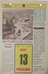 13 Mart 1980 Takvim Yaprağı - Doğum Günü Hediyesi EFM(N)7651 - Gökçekoleksiyon