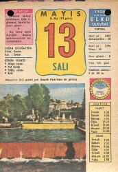 13 Mayıs 1980 Takvim Yaprağı - Doğum Günü Hediyesi EFM(N)9099 - Gökçekoleksiyon