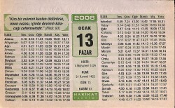 13 Ocak 2008 Takvim Yaprağı - Doğum Günü Hediyesi EFM(N)7479 - Gökçekoleksiyon