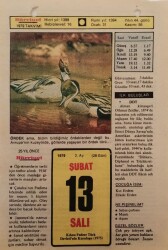 13 Şubat 1979 Takvim Yaprağı - Doğum Günü Hediyesi EFM(N)7597 - Gökçekoleksiyon