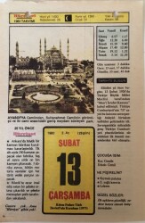 13 Şubat 1980 Takvim Yaprağı - Doğum Günü Hediyesi EFM(N)7622 - Gökçekoleksiyon