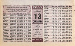 13 Şubat 2008 Takvim Yaprağı - Doğum Günü Hediyesi EFM(N)7507 - Gökçekoleksiyon