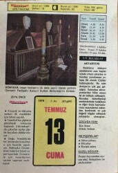 13 Temmuz 1979 Takvim Yaprağı - Doğum Günü Hediyesi EFM(N)9361 - Gökçekoleksiyon