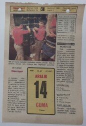 14 Aralık 1979 Takvim Yaprağı - Doğum Günü Hediyesi EFM(N)7425 - Gökçekoleksiyon