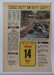 14 Aralık 1982 Takvim Yaprağı - Doğum Günü Hediyesi EFM(N)7319 - Gökçekoleksiyon