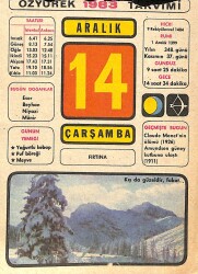 14 Aralık 1983 Takvim Yaprağı - Doğum Günü Hediyesi EFM(N)11517 - Gökçekoleksiyon