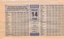14 Aralık 2008 Takvim Yaprağı EFM(N)4449 - 1