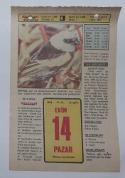 14 Ekim 1979 Takvim Yaprağı - Doğum Günü Hediyesi EFM(N)7364 - Gökçekoleksiyon