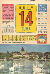 14 Ekim 1983 Takvim Yaprağı - Doğum Günü Hediyesi EFMN15888 - Gökçekoleksiyon