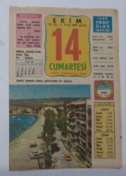 14 Ekim 1989 Takvim Yaprağı - Doğum Günü Hediyesi EFM(N)6561 - Gökçekoleksiyon