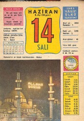 14 Haziran 1983 Takvim Yaprağı - Doğum Günü Hediyesi EFM(N)9009 - Gökçekoleksiyon