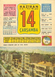 14 Haziran 1989 Takvim Yaprağı - Doğum Günü Hediyesi EFMN13807 - Gökçekoleksiyon