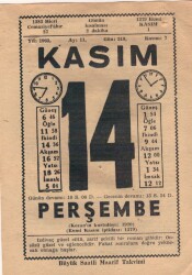 14 Kasım 1963 Takvim Yaprağı EFM(N)3681 - 3
