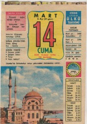 14 Mart 1980 Takvim Yaprağı EFM(N)6139 - 3