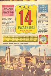 14 Mart 1983 Takvim Yaprağı - Doğum Günü Hediyesi EFMN15037 - Gökçekoleksiyon