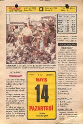 14 Mayıs 1979 Takvim Yaprağı - Doğum Günü Hediyesi EFMN14488 - Gökçekoleksiyon