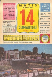 14 Mayıs 1983 Takvim Yaprağı - Doğum Günü Hediyesi EFMN15118 - Gökçekoleksiyon