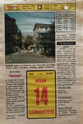 14 Nisan 1979 Takvim Yaprağı - Doğum Günü Hediyesi EFM(N)8519 - 1