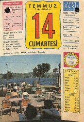 14 Temmuz 1973 Takvim Yaprağı - Doğum Günü Hediyesi EFM(N)11919 - Gökçekoleksiyon