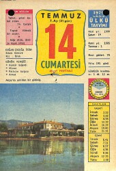 14 Temmuz 1979 Takvim Yaprağı - Doğum Günü Hediyesi EFM(N)11745 - Gökçekoleksiyon