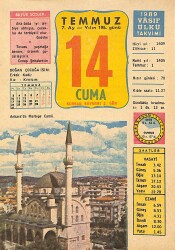 14 Temmuz 1989 Takvim Yaprağı - Doğum Günü Hediyesi EFMN13892 - Gökçekoleksiyon