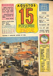 15 Ağustos 1985 Takvim Yaprağı - Doğum Günü Hediyesi EFMN13980 - Gökçekoleksiyon