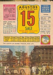 15 Ağustos 1989 Takvim Yaprağı - Doğum Günü Hediyesi EFM(N)10084 - 4