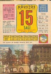 15 Ağustos 1989 Takvim Yaprağı - Doğum Günü Hediyesi EFM(N)9540 - Gökçekoleksiyon