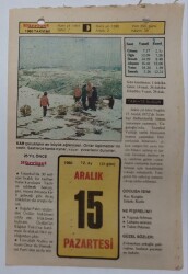 15 Aralık 1980 Takvim Yaprağı - Doğum Günü Hediyesi EFM(N)7231 - Gökçekoleksiyon