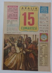 15 Aralık 1990 Takvim Yaprağı - Doğum Günü Hediyesi EFM(N)6793 - Gökçekoleksiyon