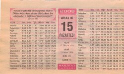 15 Aralık 2008 Takvim Yaprağı EFM(N)4450 - 1