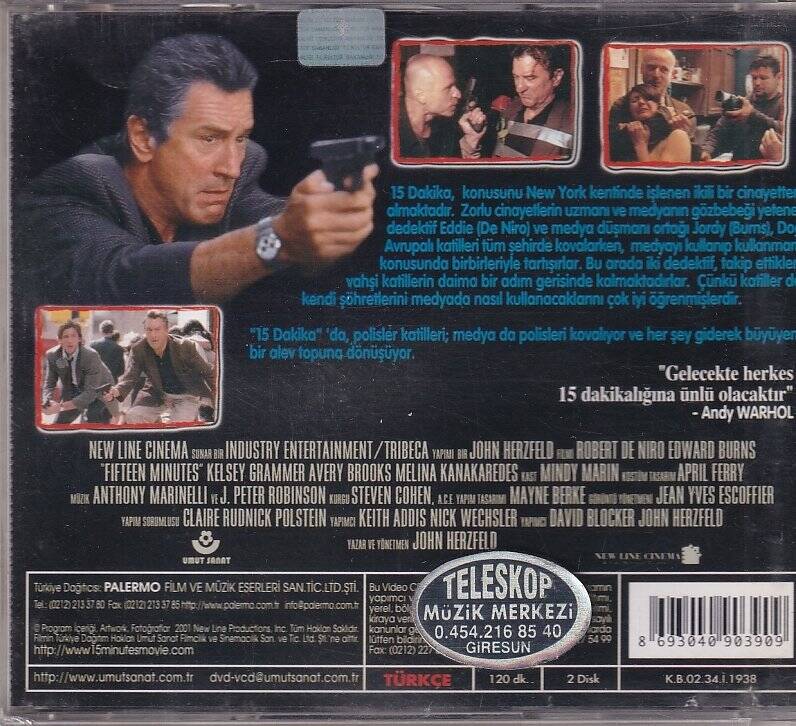 15 Dakika - Robert De Niro VCD Film VCD9467 - 2