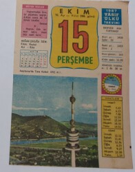 15 Ekim 1987 Takvim Yaprağı - Doğum Günü Hediyesi EFM(N)6949 - Gökçekoleksiyon