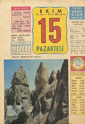 15 Ekim 1990 Takvim Yaprağı - Doğum Günü Hediyesi EFM(N)12457 - Gökçekoleksiyon
