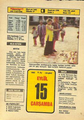 15 Eylül 1982 Takvim Yaprağı - Doğum Günü Hediyesi EFM(N)9921 - 1