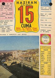 15 Haziran 1973 Takvim Yaprağı - Doğum Günü Hediyesi EFM(N)12360 - Gökçekoleksiyon