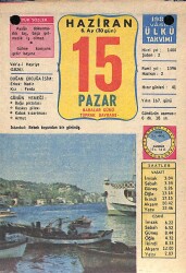 15 Haziran 1980 Takvim Yaprağı - Doğum Günü Hediyesi EFM(N)9132 - Gökçekoleksiyon