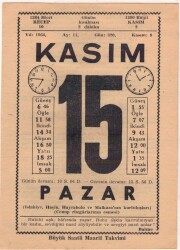 15 Kasım 1964 Takvim Yaprağı EFM(N)3684 - 1